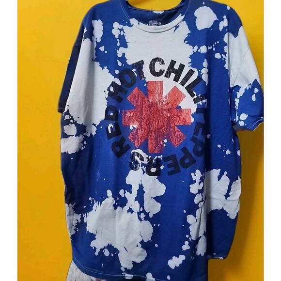 Red Hot Chili Peppers Distressed Logo Mens T Shirt Rock Classic Tee New 2XL CR10 - Picture 2 of 4